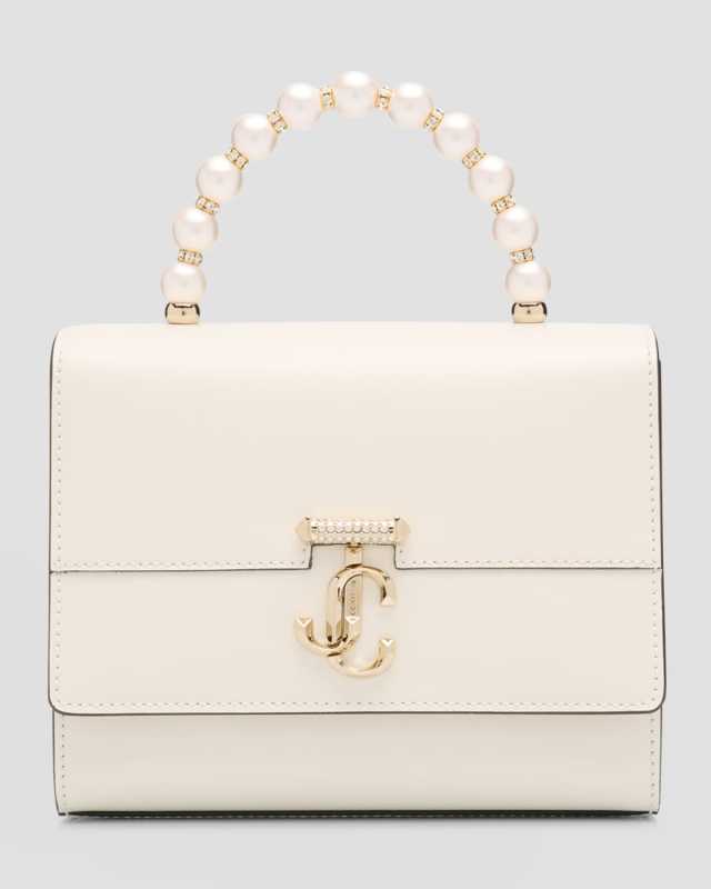 Avenue Pearly Leather Top-Handle Bag